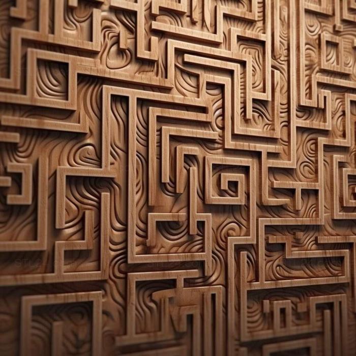 Patterns and decorations (Maze 3, PATTERN_47) 3D models for cnc